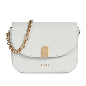 Furla White Genuine Leather 1927 Mini Crossbody Bag